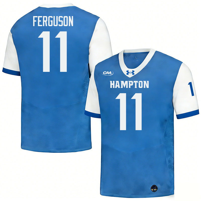 Hampton Pirates #11 MarShawn Ferguson College Football Jerseys,Uniforms-Blue
